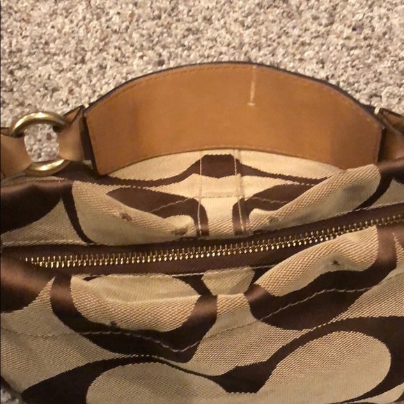 Authentic Brown/Tan Coach Purse - Picture 3 of 8